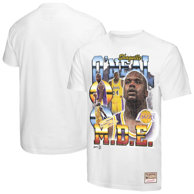 Shaquille O'Neal Los Angeles Lakers Mitchell & Ness Commemorative Collage T-Shirt - White