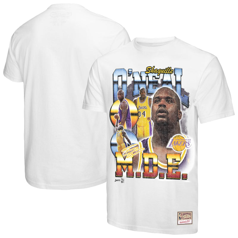 Shaquille O'Neal Los Angeles Lakers Mitchell & Ness Commemorative Collage T-Shirt - White