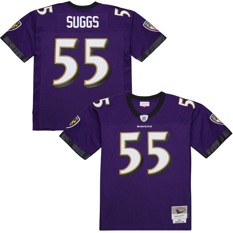 Terrell Suggs Baltimore Ravens Mitchell & Ness 2003 Legacy Replica Jersey - Purple