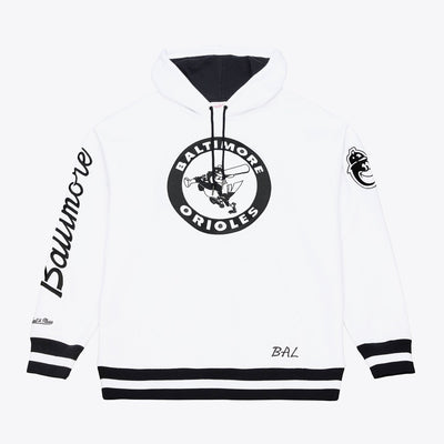Baltimore Orioles Mitchell & Ness Cooperstown Collection Fleece Hoodie - White