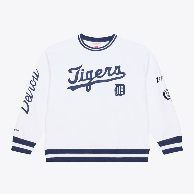 Detroit Tigers Mitchell & Ness Arctic Fleece Sweatshirt - White
