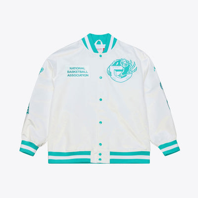 Memphis Grizzlies Mitchell & Ness Arctic Lightweight Full-Snap Satin Jacket - White