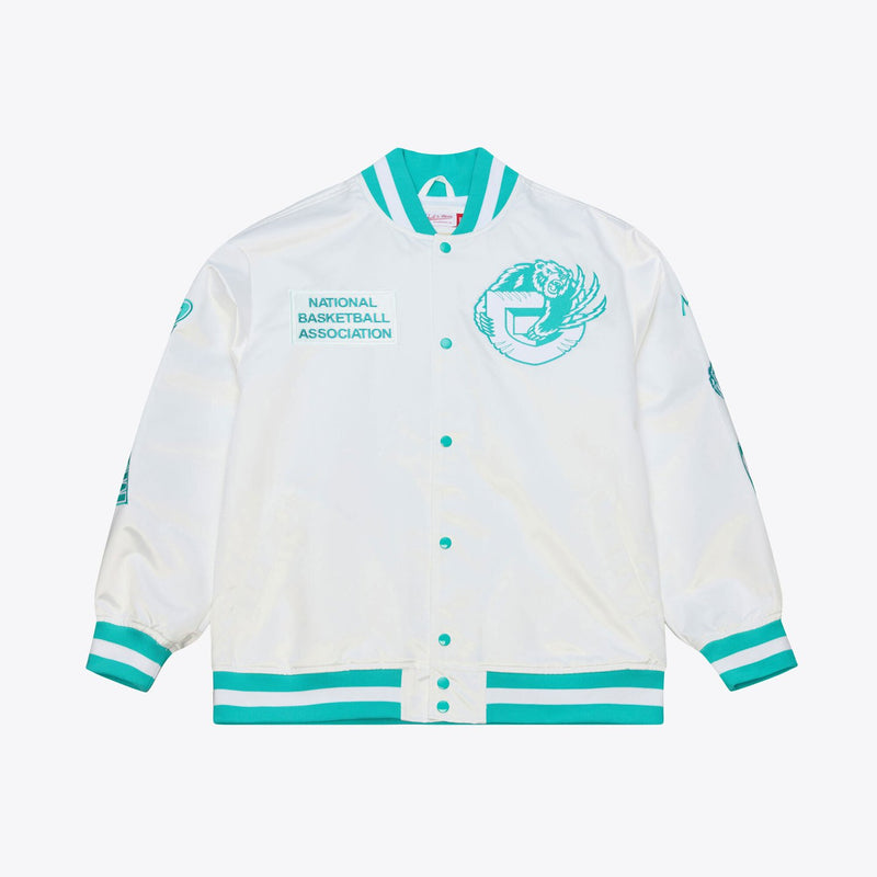 Memphis Grizzlies Mitchell & Ness Arctic Lightweight Full-Snap Satin Jacket - White