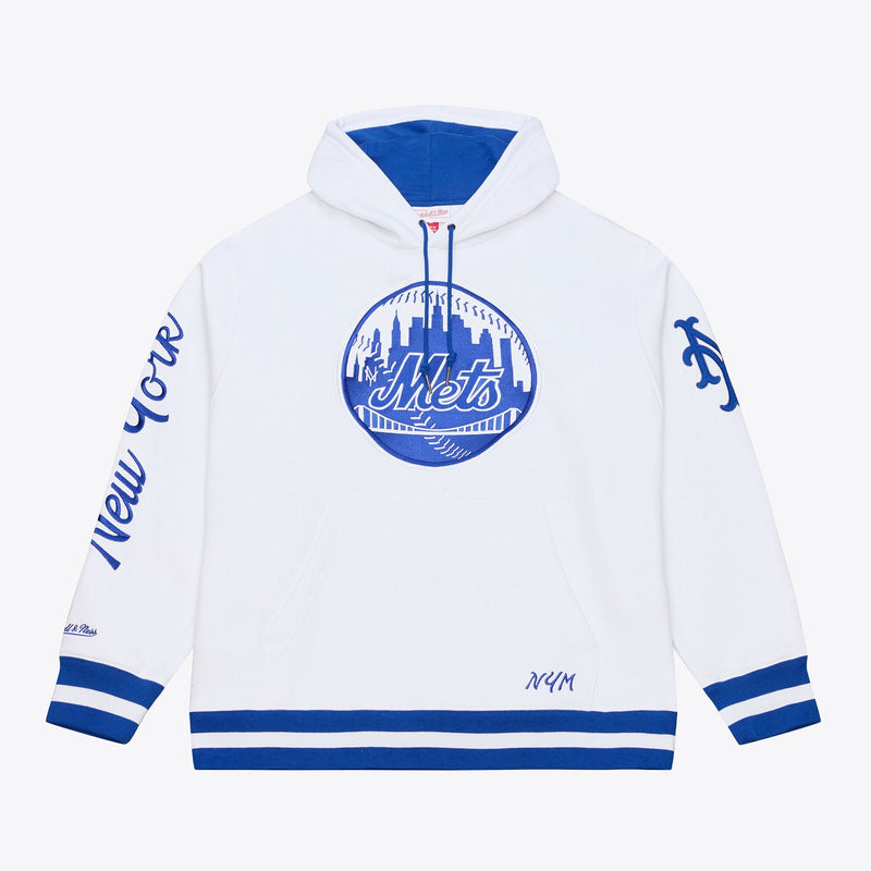 New York Mets Mitchell & Ness Cooperstown Collection Fleece Hoodie - White