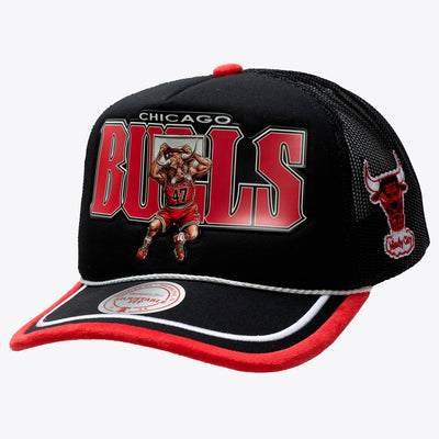 Chicago Bulls Mitchell & Ness x LRG Hardwood Classics Trucker Adjustable Hat - Black