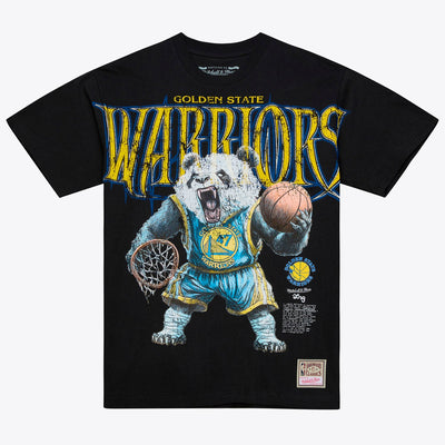 Golden State Warriors Mitchell & Ness x LRG Wild Art T-Shirt - Black