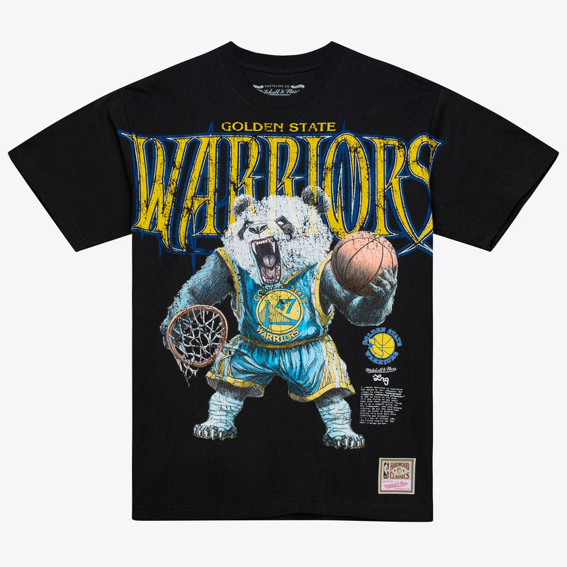 Golden State Warriors Mitchell & Ness x LRG Wild Art T-Shirt - Black
