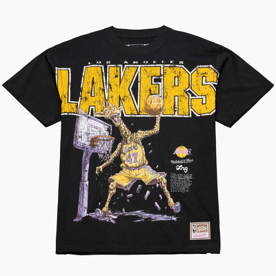 Los Angeles Lakers Mitchell & Ness x LRG Wild Art T-Shirt - Black
