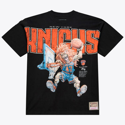 New York Knicks Mitchell & Ness x LRG Wild Art T-Shirt - Black
