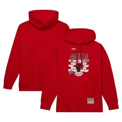 Chicago Bulls Mitchell & Ness x Tats Cru Hardwood Classics Brick Pullover Hoodie - Red