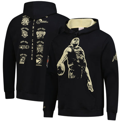 Mitchell & Ness Vince Carter Toronto Raptors NBA Hall of Fame 2024 Fleece Pullover Hoodie - Black