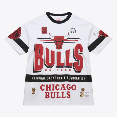 Mitchell & Ness White Chicago Bulls Hardwood Classics Team Origins Premium T-Shirt
