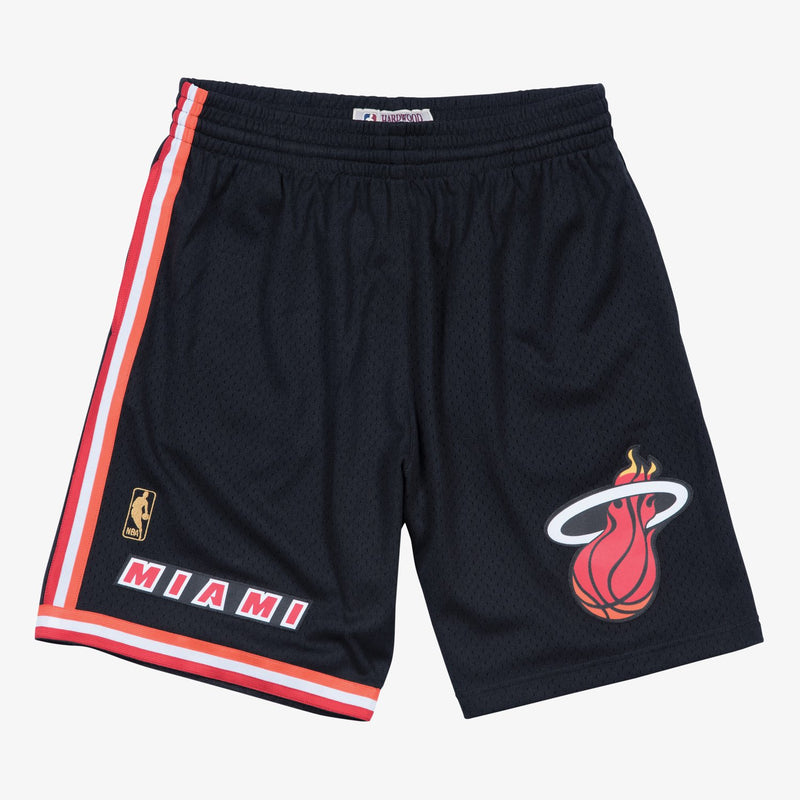 Mitchell & Ness Miami Heat 1996-97 Black Road Swingman Shorts
