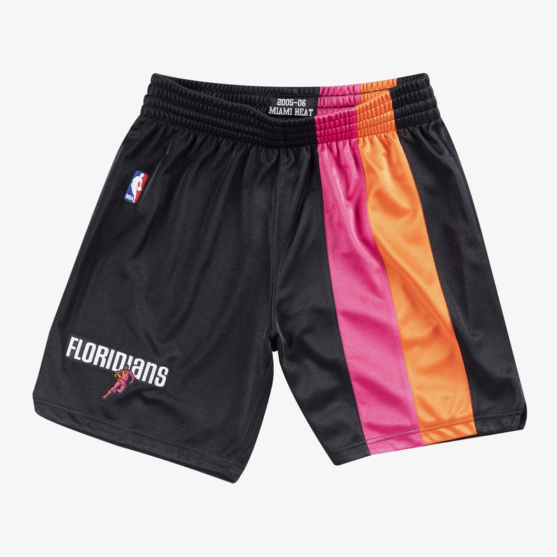 Mitchell & Ness Miami Heat 2005-06 Black Floridians Throwback Authentic Shorts