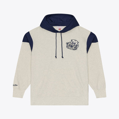 Mitchell & Ness Michigan Wolverines Cream Retro Roots French Terry Hoodie