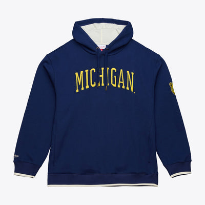 Mitchell & Ness Michigan Wolverines Navy Team Legacy Fleece Hoodie