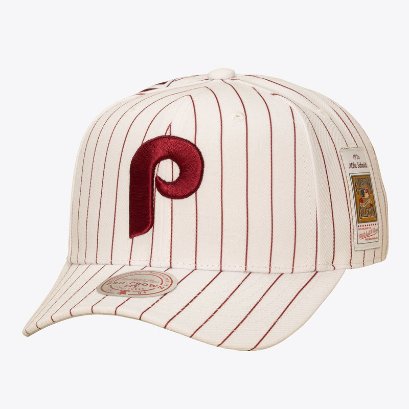 Mitchell & Ness Mike Schmidt Philadelphia Phillies 1976 Cream Cooperstown Jersey Cut Pro Crown Snapback Hat