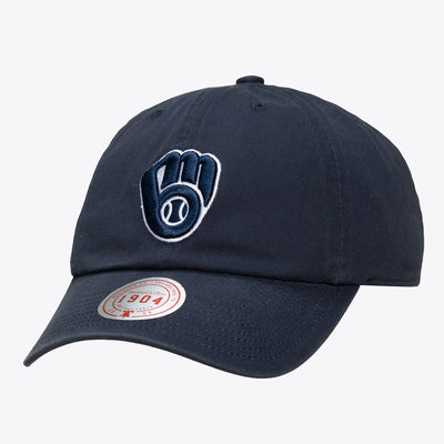 Mitchell & Ness Milwaukee Brewers Navy 1904 Adjustable Dad Hat