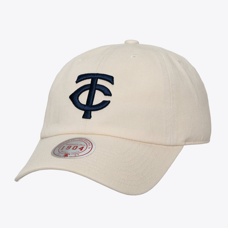 Mitchell & Ness Minnesota Twins Cream Off-Season 1904 Dad Adjustable Hat
