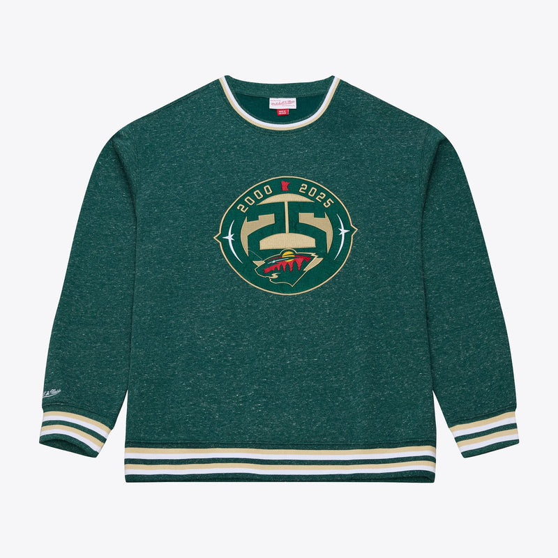 Mitchell & Ness Minnesota Wild Green 25th Anniversary Winning Streak Fleece Sweatshirt