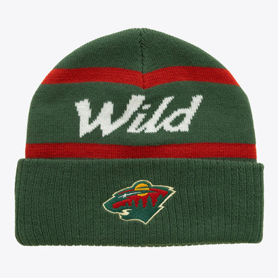 Mitchell & Ness Minnesota Wild Green Head Coach Cuffed Knit Hat
