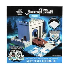 Monster Adventure Terrain Painted Castle Expansion Set with Baseplate (128 Pieces)