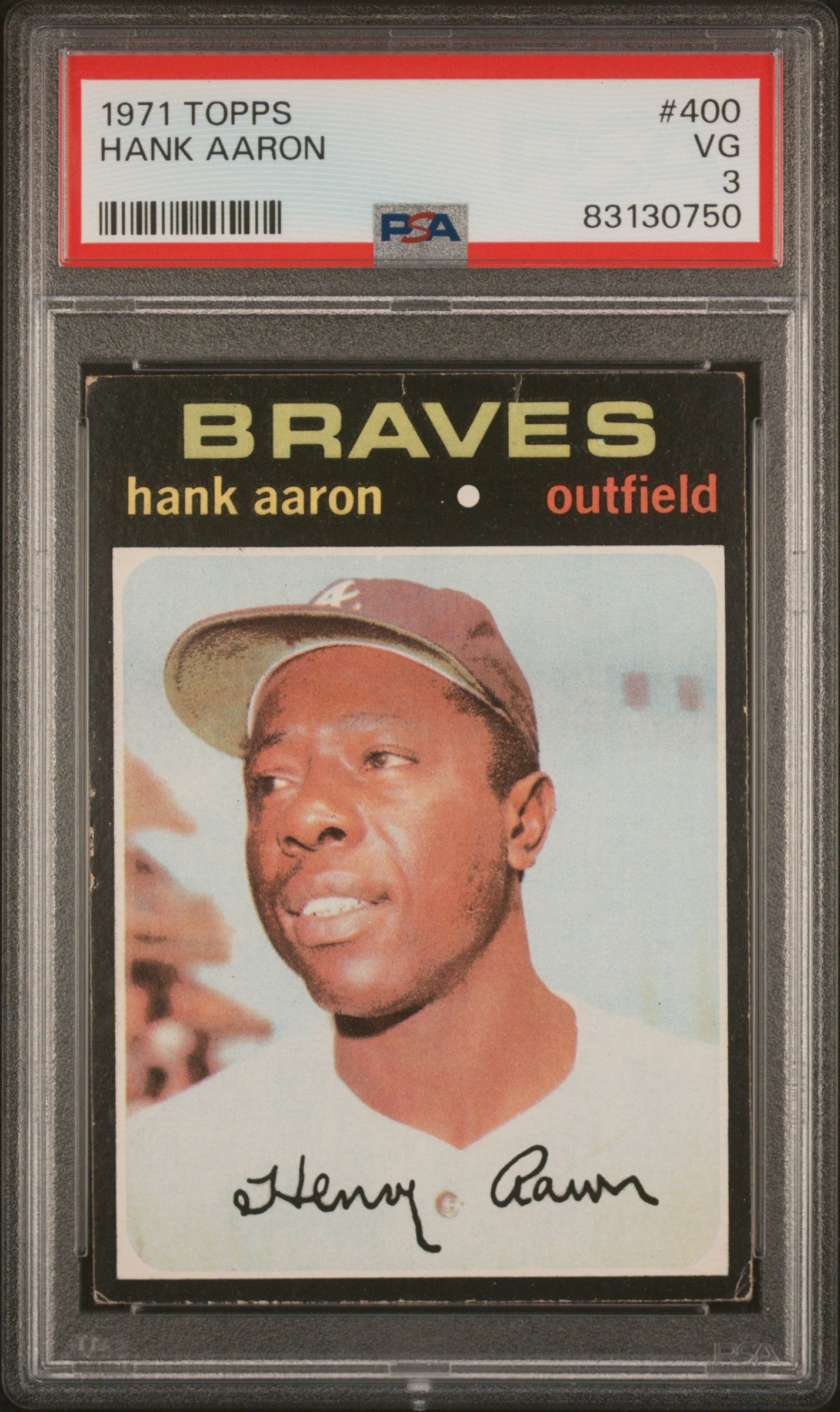 1971 Topps Hank Aaron #400 PSA 3