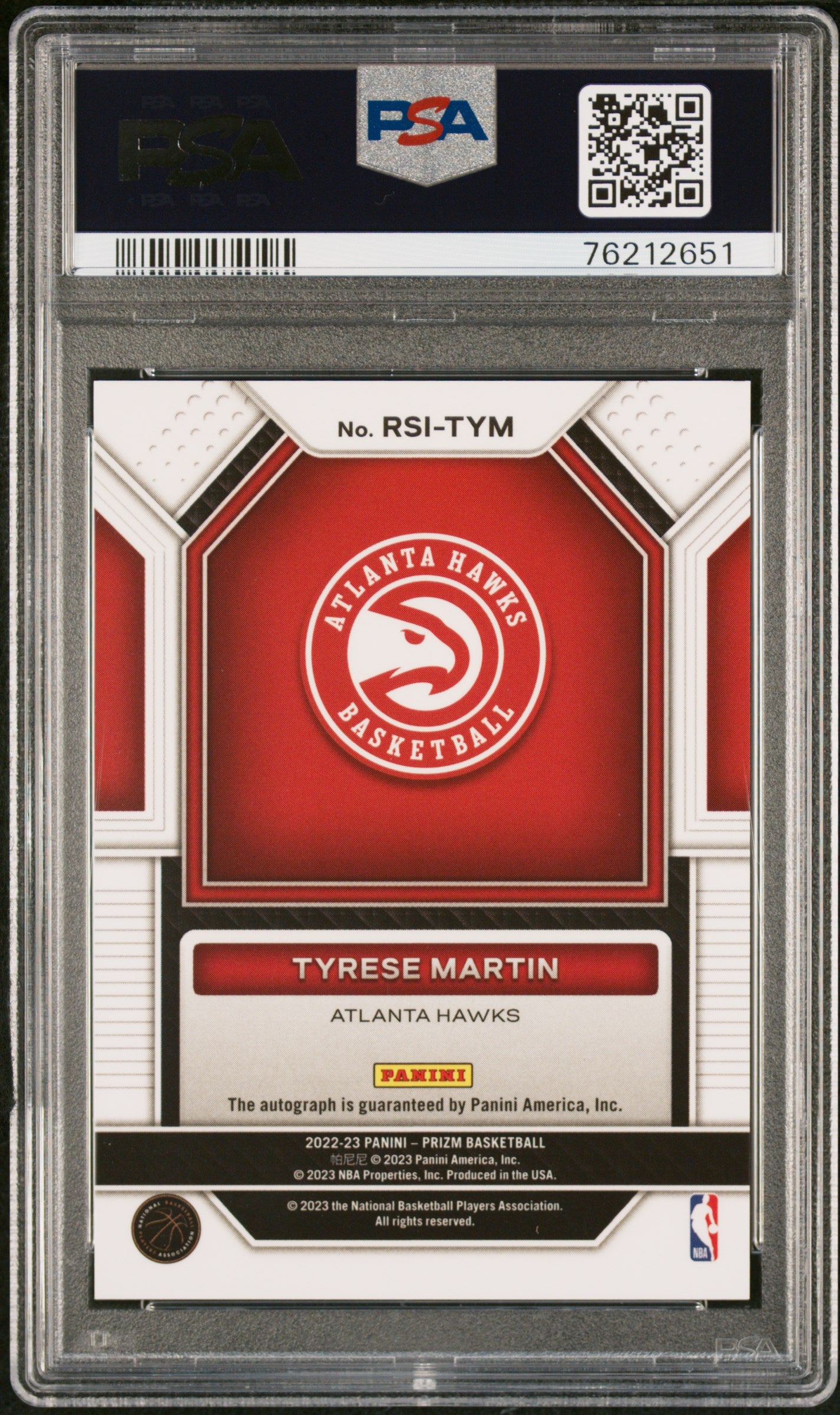 2022 Panini Prizm Rookie Signatures #RSITYM Tyrese Martin PSA 10