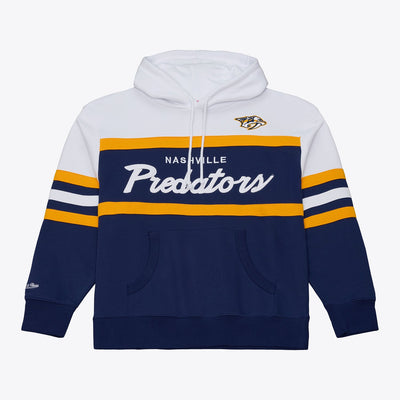 Mitchell & Ness Nashville Predators Navy Head Coach Hoodie