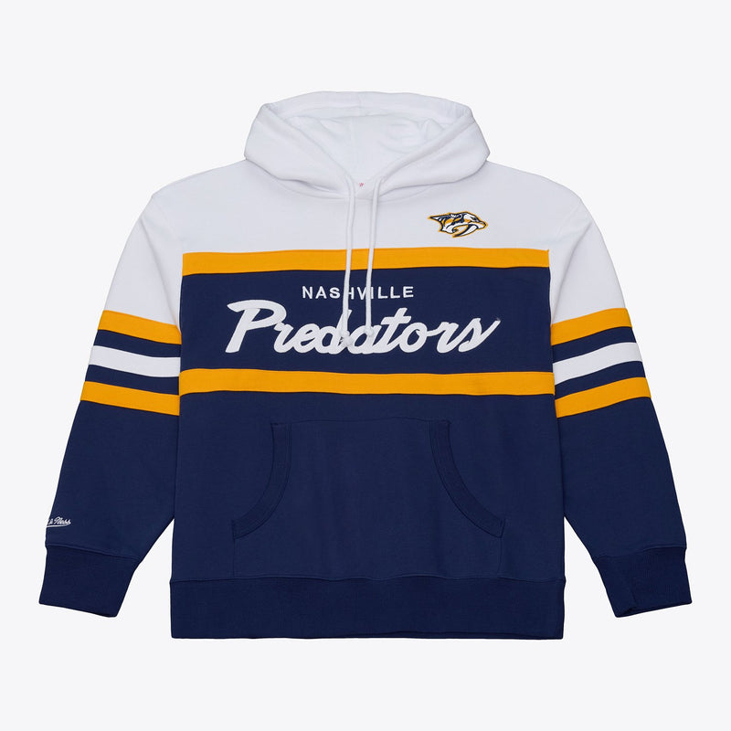 Mitchell & Ness Nashville Predators Navy Head Coach Hoodie