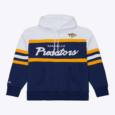 Mitchell & Ness Nashville Predators Navy Head Coach Hoodie