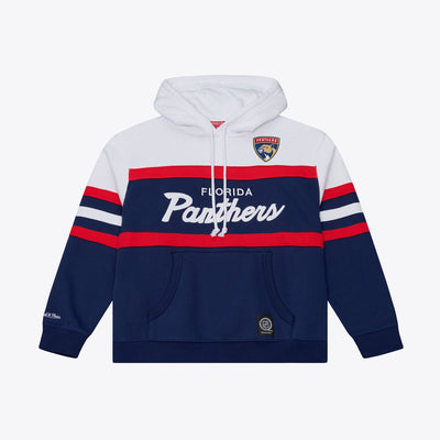 Florida Panthers Mitchell & Ness Women's Head Coach Hoodie - White/Navy
