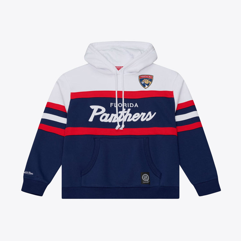Florida Panthers Mitchell & Ness Women's Head Coach Hoodie - White/Navy