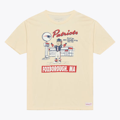 Mitchell & Ness New England Patriots Cream Deli T-Shirt