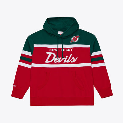 Mitchell & Ness New Jersey Devils Red Head Coach Pullover Hoodie