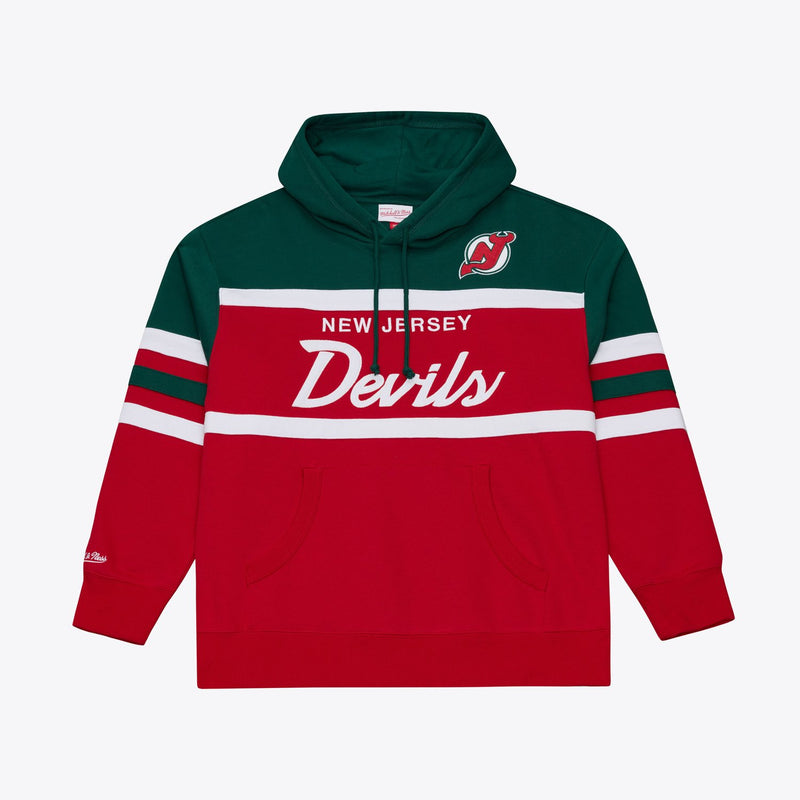 Mitchell & Ness New Jersey Devils Red Head Coach Pullover Hoodie