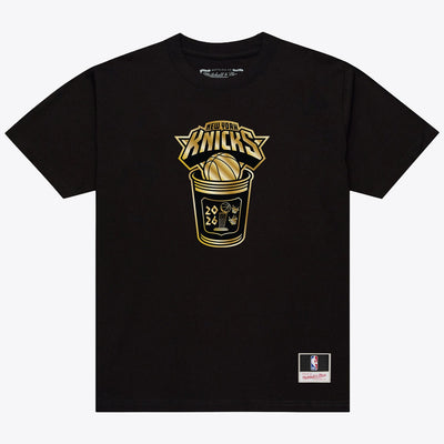 Mitchell & Ness New York Knicks Black 2026 NBA Finals Champions Coffee Cup T-Shirt