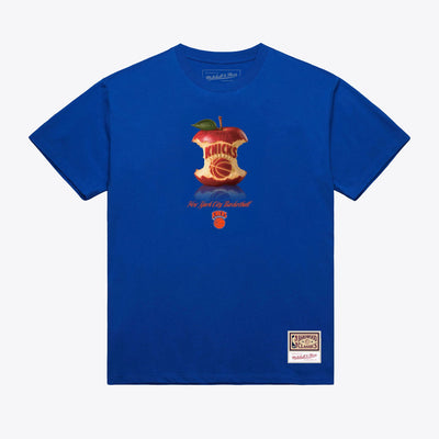 Mitchell & Ness New York Knicks Blue Court Apple T-Shirt