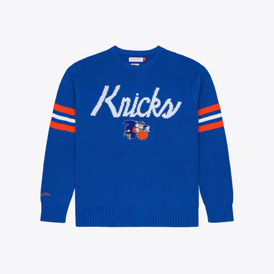 Mitchell & Ness New York Knicks Blue Head Coach Sweater
