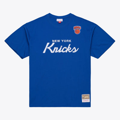Mitchell & Ness New York Knicks Blue Head Coach T-Shirt