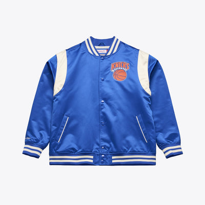 Mitchell & Ness New York Knicks Blue Retro Roots Lightweight Satin Full-Snap Jacket