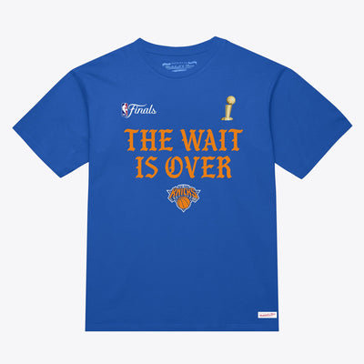 Mitchell & Ness New York Knicks Blue The Wait Is Over T-Shirt