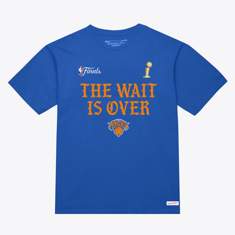 Mitchell & Ness New York Knicks Blue The Wait Is Over T-Shirt