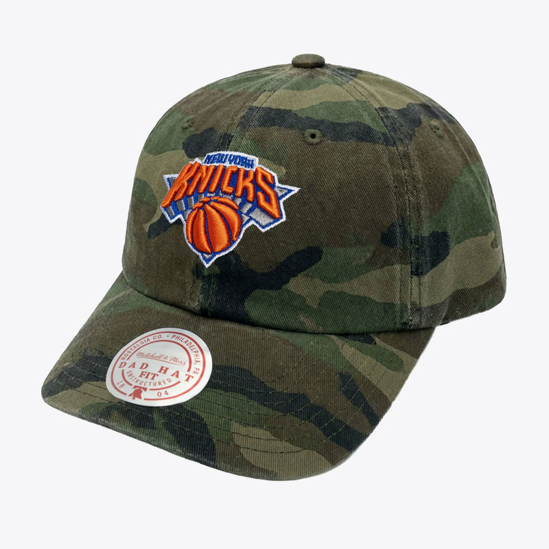 Mitchell & Ness New York Knicks Camo Basic Dad Adjustable Hat
