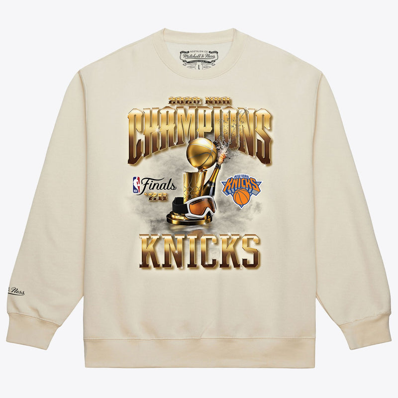 Mitchell & Ness New York Knicks Cream 2026 NBA Finals Champions Crewneck Sweatshirt