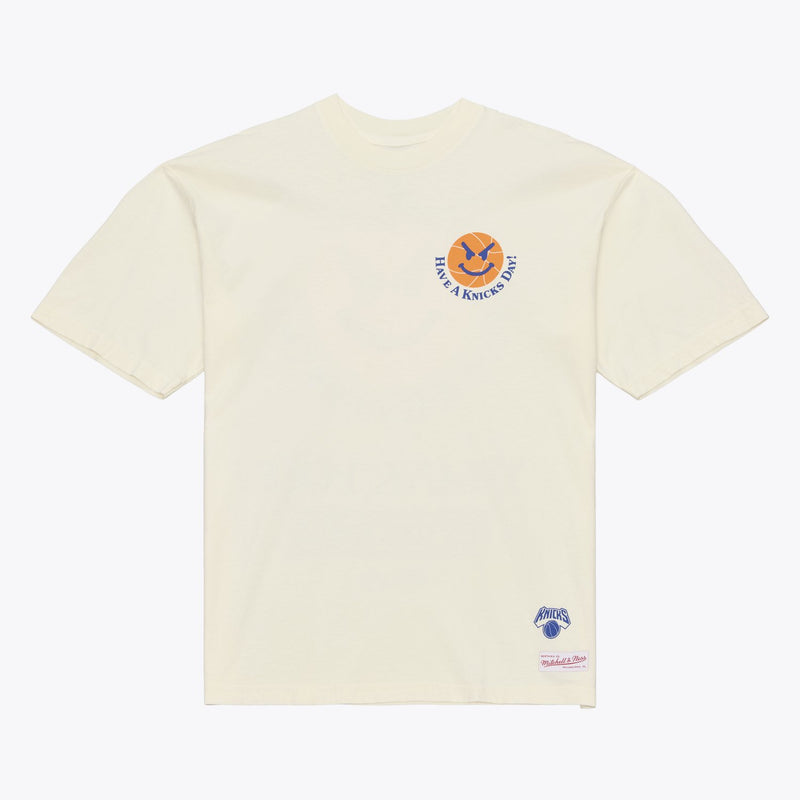 Mitchell & Ness New York Knicks Cream Have a Knicks Day T-Shirt
