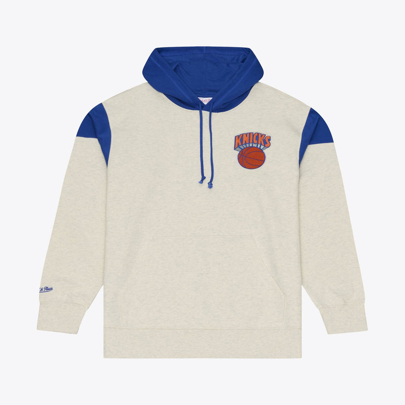 Mitchell & Ness New York Knicks Cream Retro Roots French Terry Hoodie