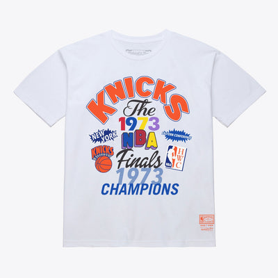 Mitchell & Ness New York Knicks White 1973 NBA Finals Champions Fest T-Shirt