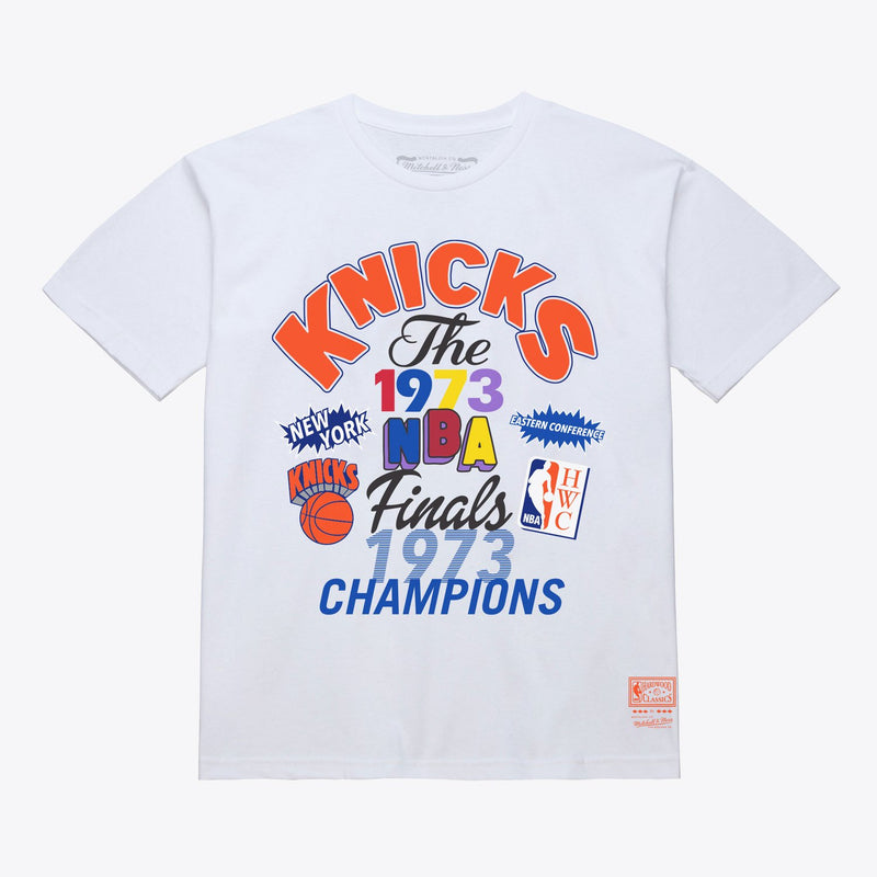 Mitchell & Ness New York Knicks White 1973 NBA Finals Champions Fest T-Shirt