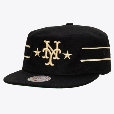 Mitchell & Ness New York Mets Black Cooperstown Retro Roots Pillbox Adjustable Hat